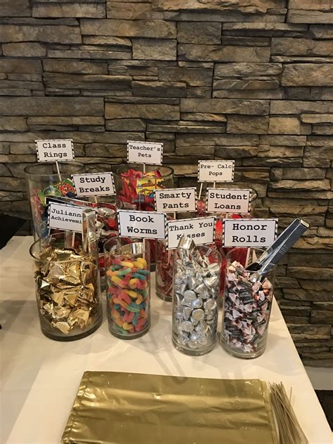 grad party candy table ideas